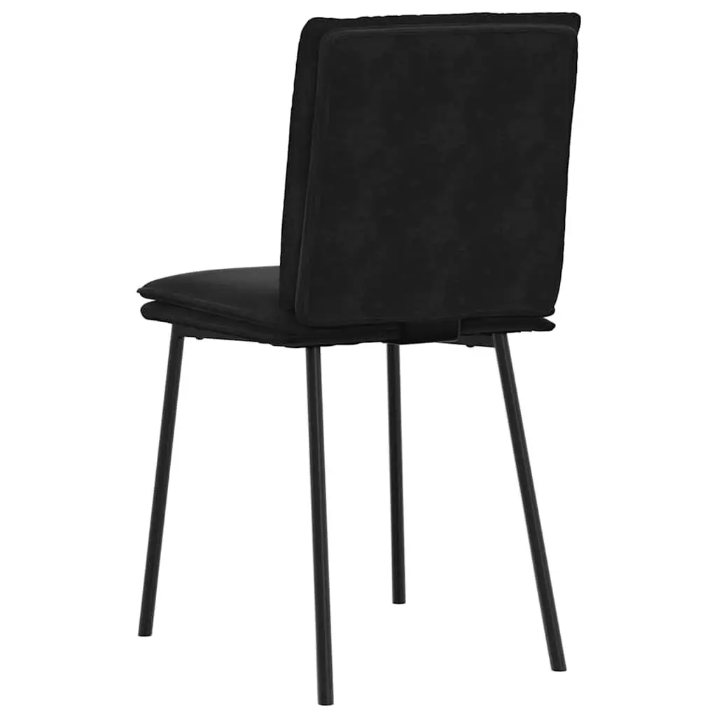Dining Chairs 4 pcs Black Velvet Kitchen Room Seating Furniture Set