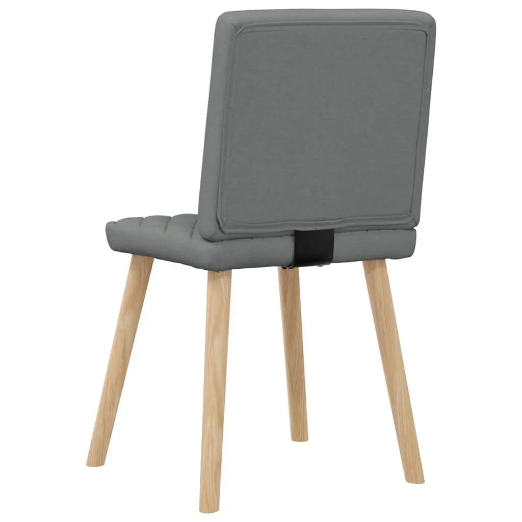 Dining Chairs 6 pcs Grey Fabric Kitchen Living Room Seat Padded Foam Backrest