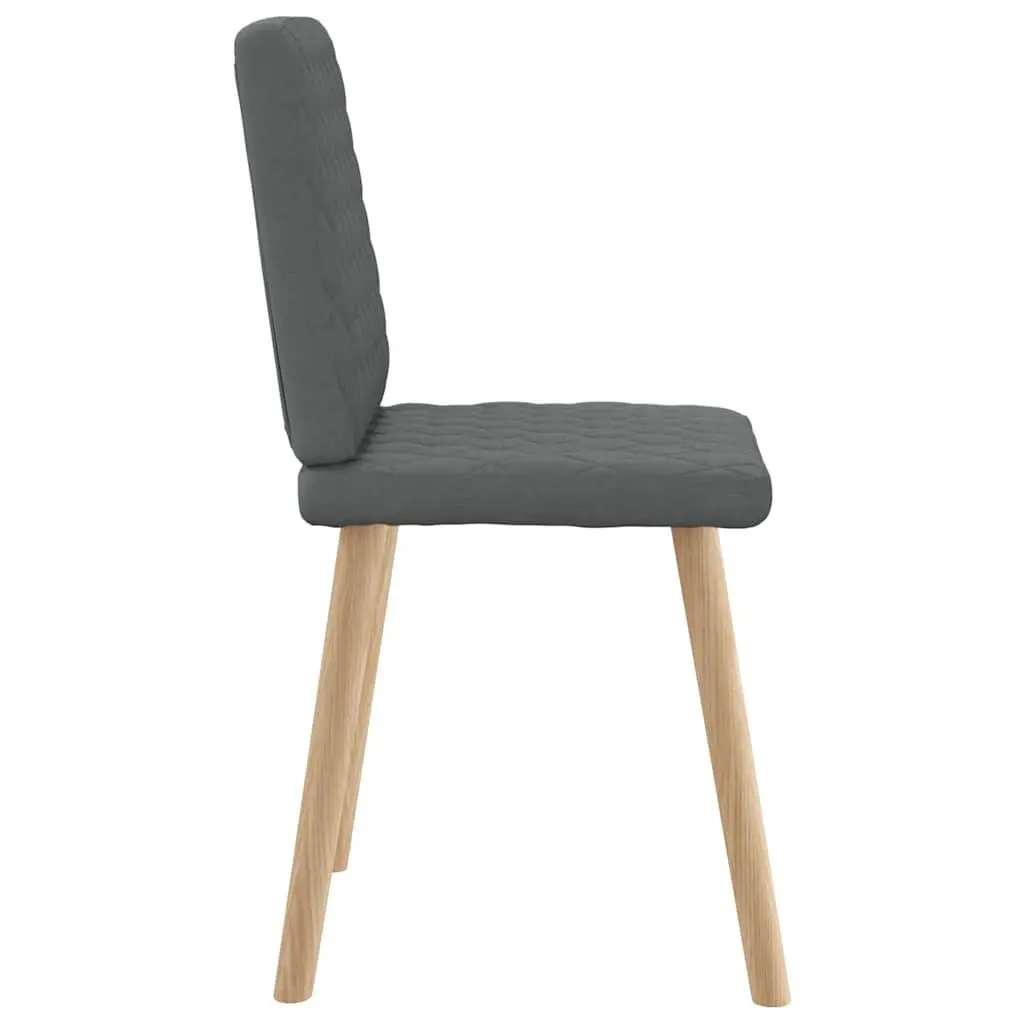 Dining Chairs 6 pcs Grey Fabric Kitchen Living Room Seat Padded Foam Backrest