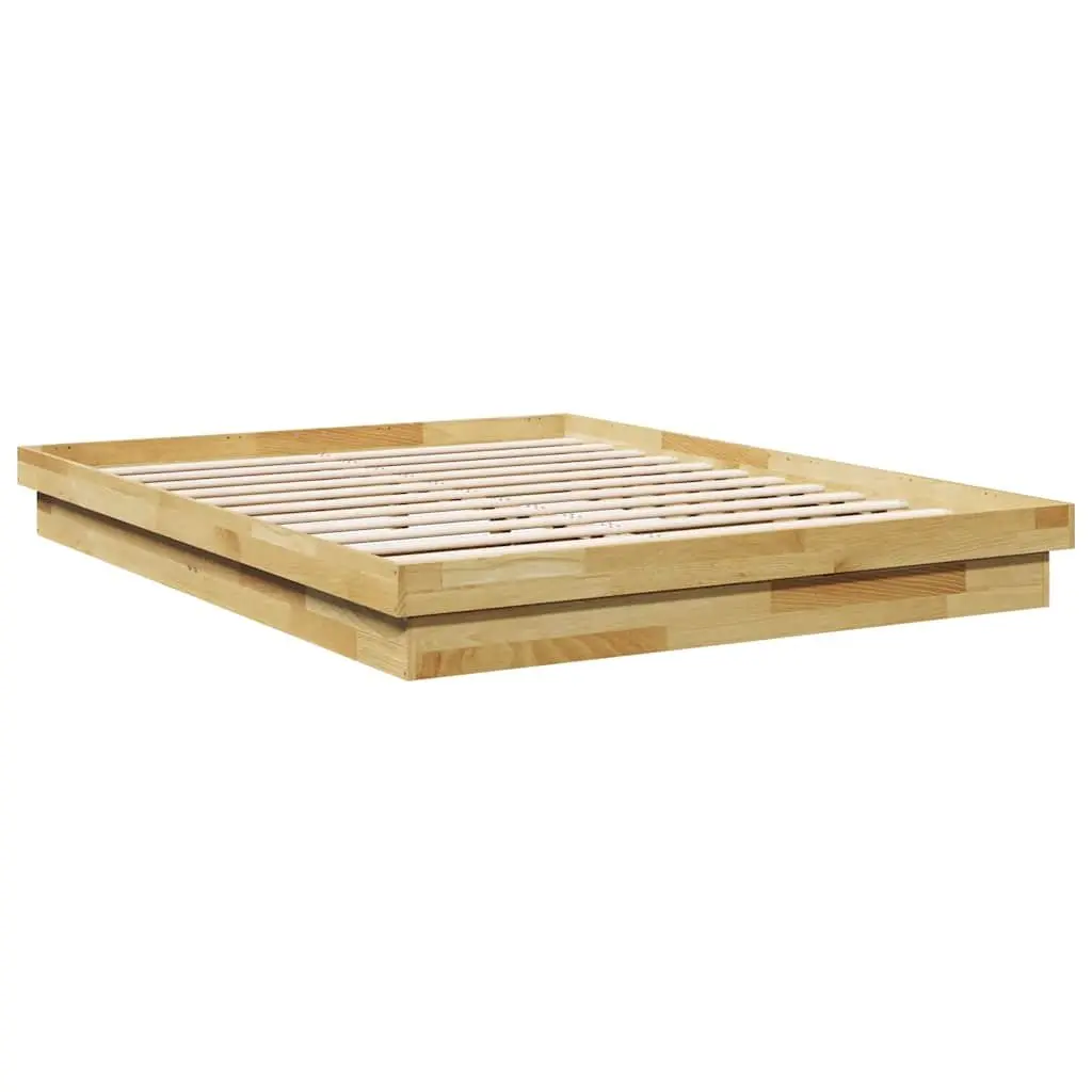 Children's Low Floor Bed Frame 135x190 cm in Solid Oak