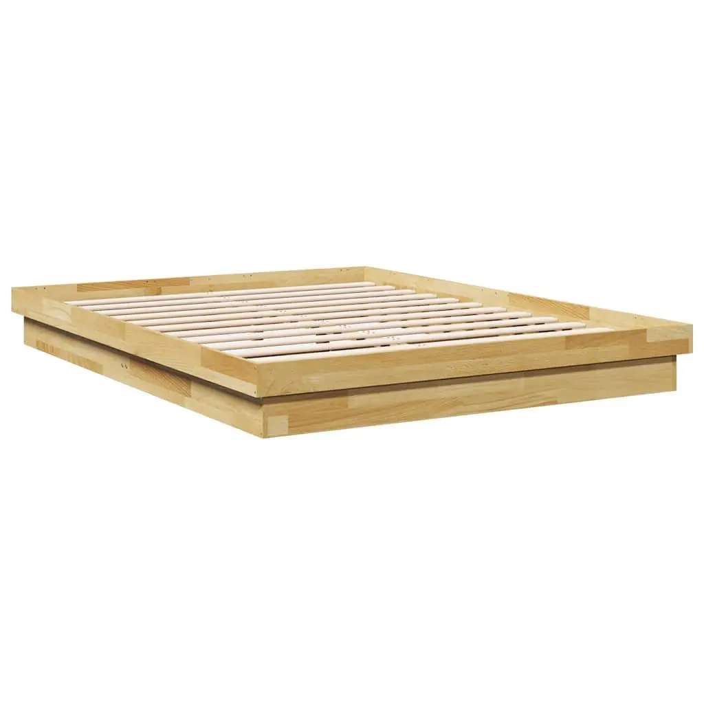 Children's Low Floor Bed Frame 135x190 cm in Solid Oak