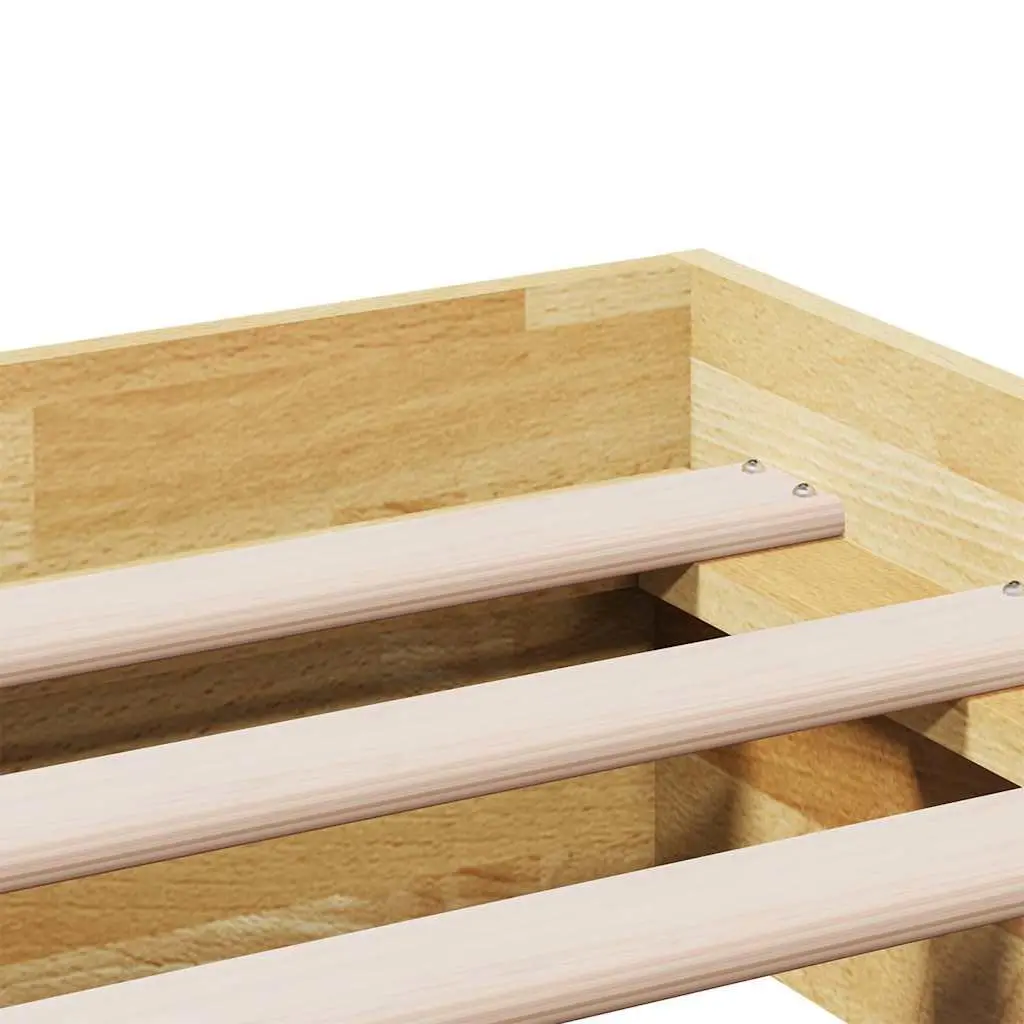 Children's Low Floor Bed Frame 135x190 cm in Solid Oak