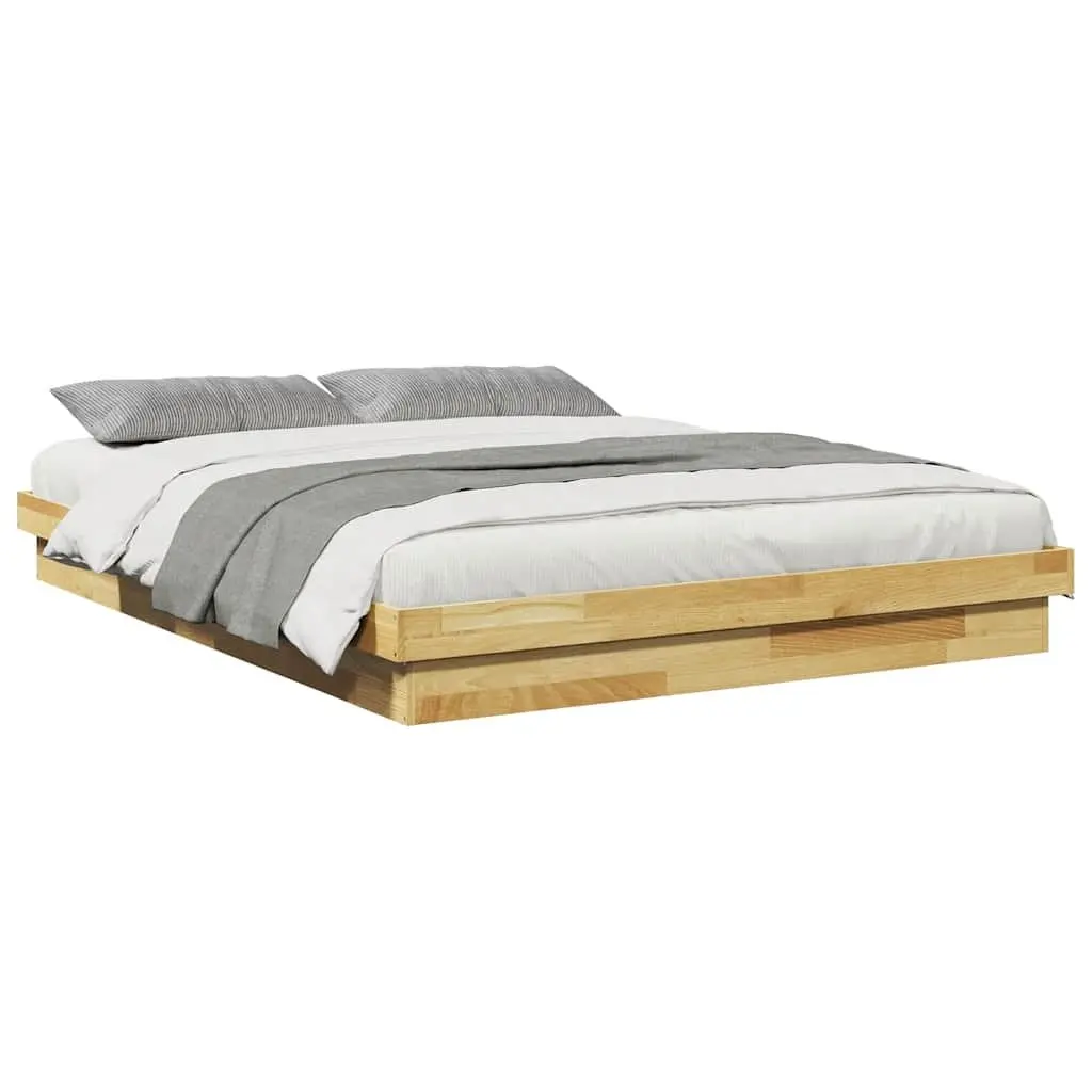 Children's Low Floor Bed Frame 135x190 cm in Solid Oak