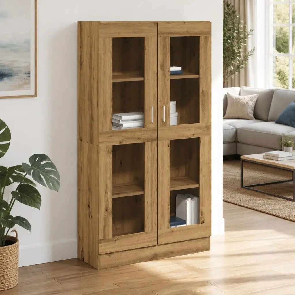 Brown Highboard Storage Shelf for Home