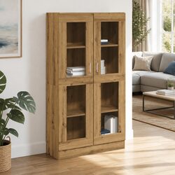 Elegant Brown Highboard Storage Shelf for Home