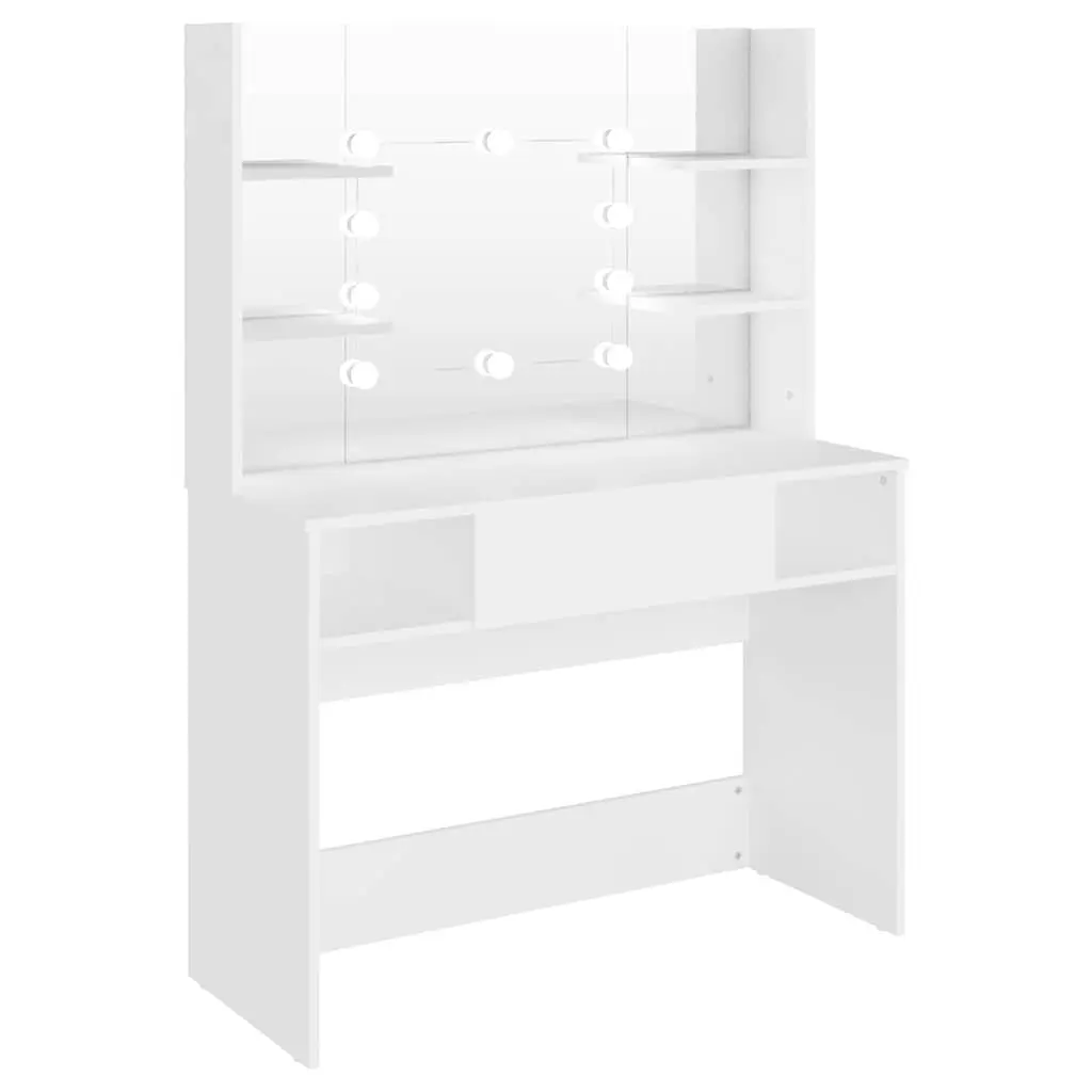 White Makeup Dressing Table with LED Mirror