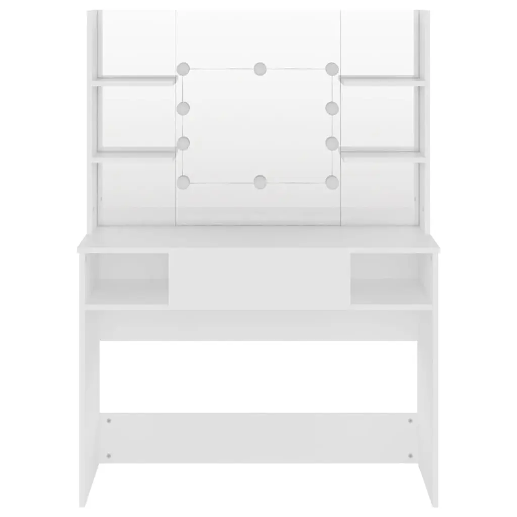 White Makeup Dressing Table with LED Mirror