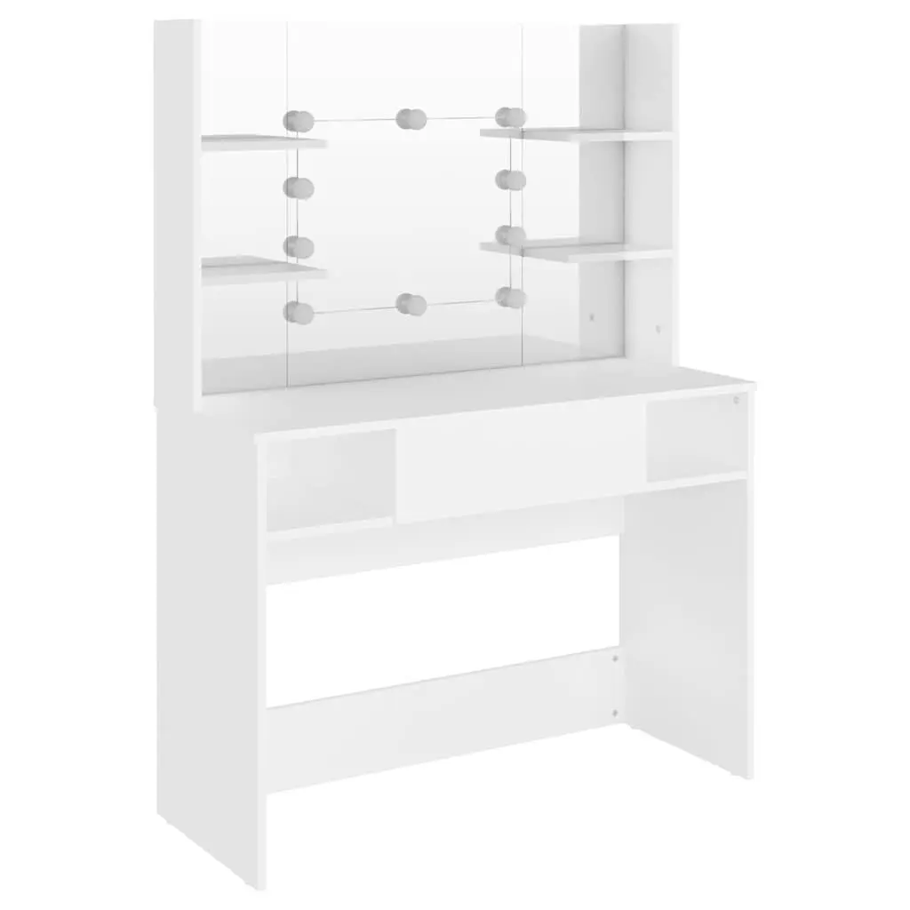 White Makeup Dressing Table with LED Mirror