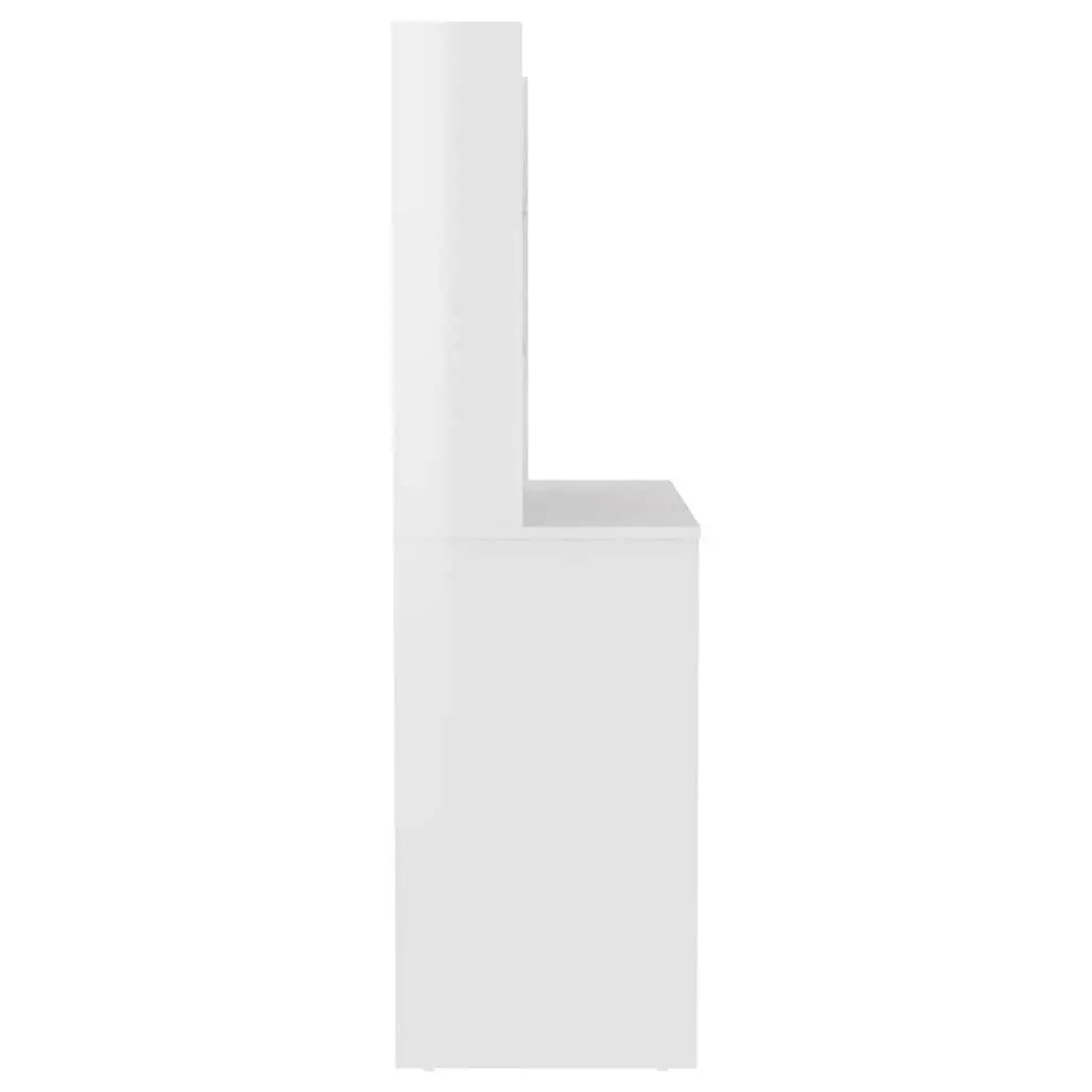 White Makeup Vanity Table with LED Mirror for Bedroom