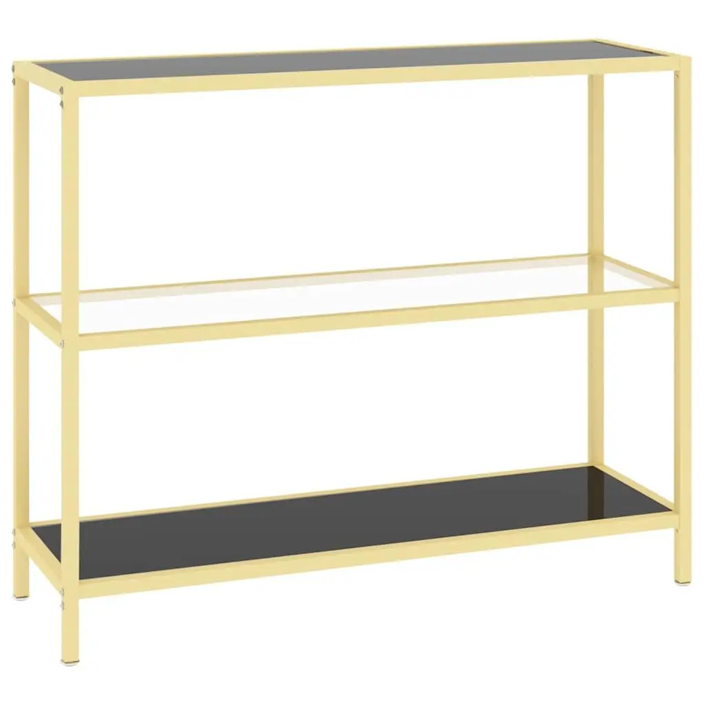 Black Storage Bookcase with Glass Shelves