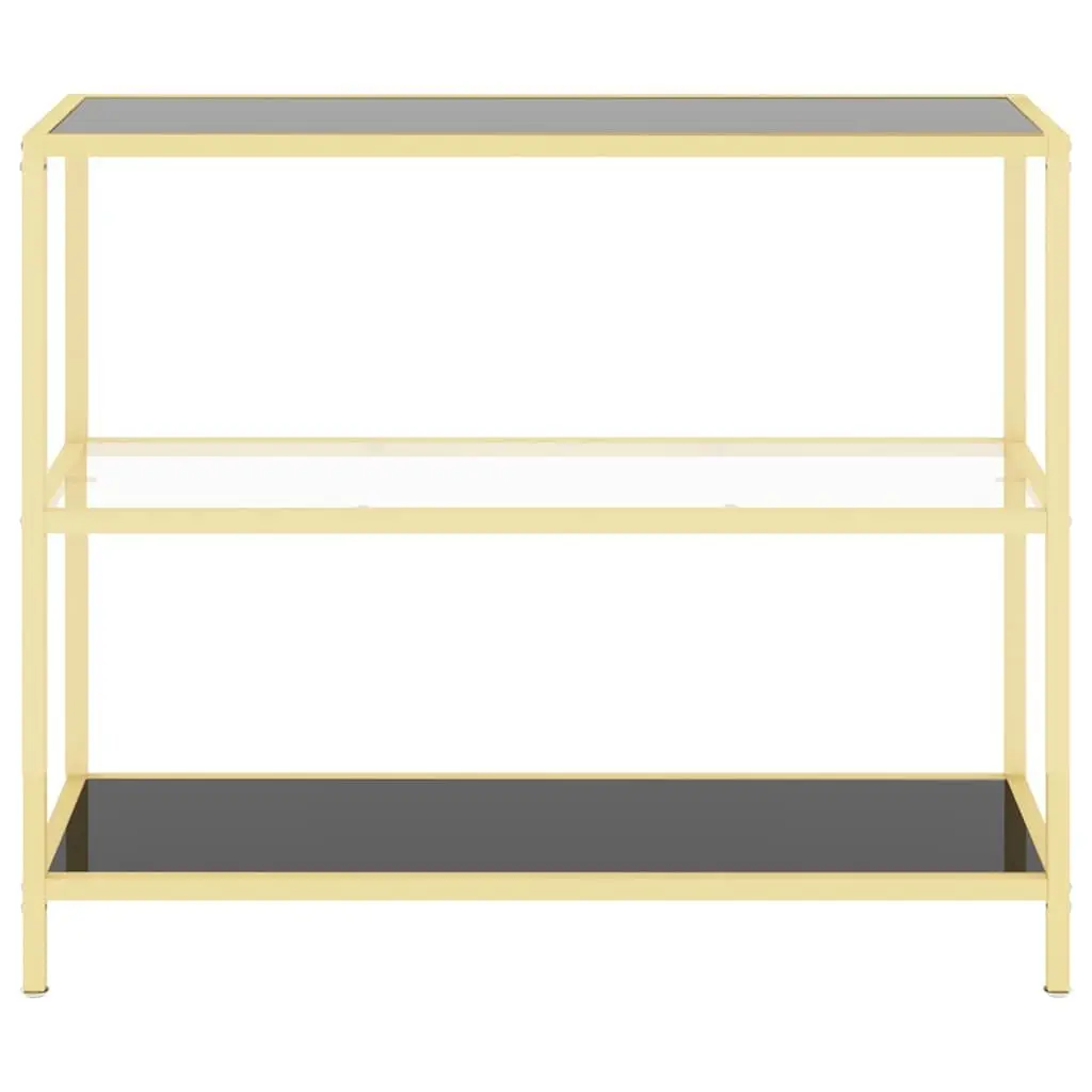 Black Storage Bookcase with Glass Shelves