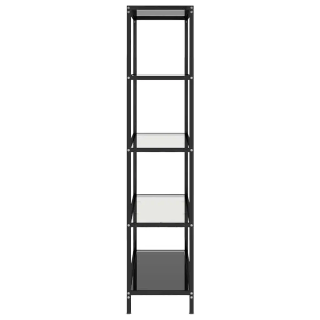 Black Tempered Glass Shelf Bookcase