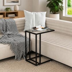 Modern Tempered Glass Computer Side Table