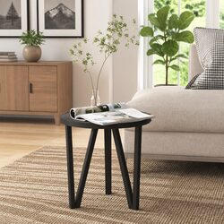Elegant Round Black Tea Table for Your Living Space