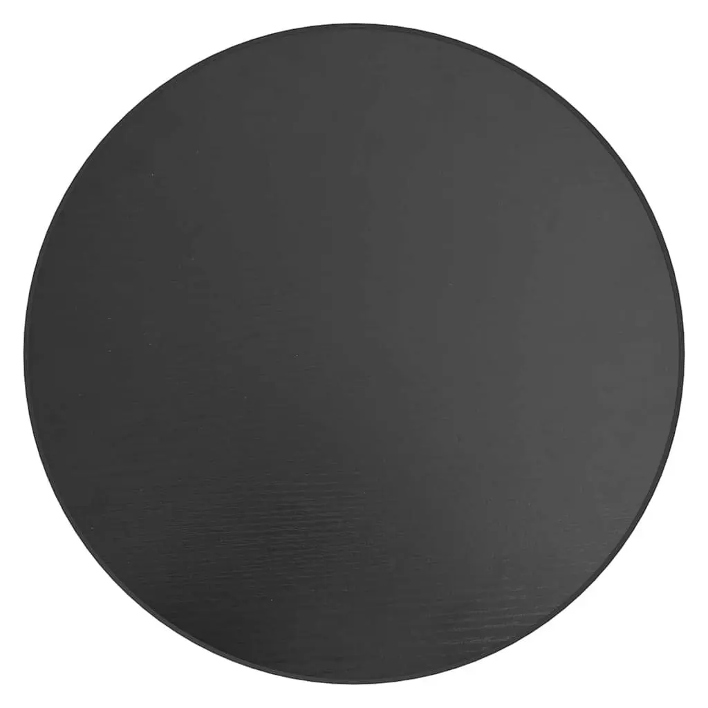 Round Tea Table Black 35 cm MDF Contemporary Industrial Style