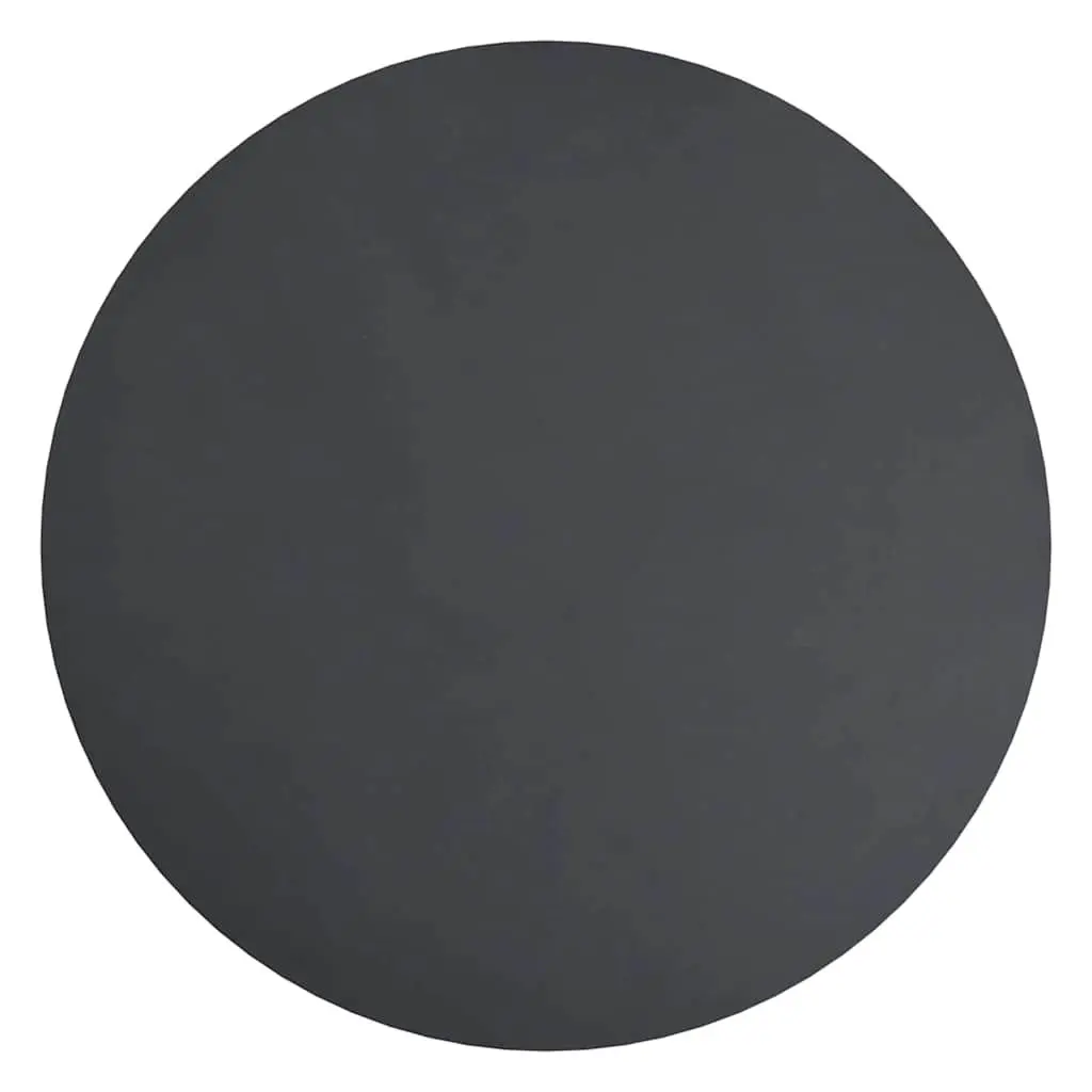 End Table Black 48 cm Modern MDF Powder-coated Iron Coffee Table Accent Living Room Furniture