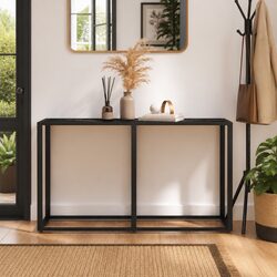 Elegant Console Table with Black Marble Top