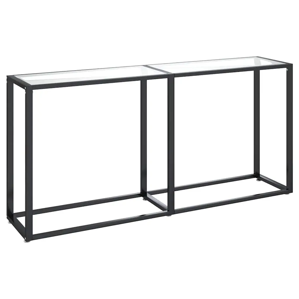 Console Table with Tempered Glass Top