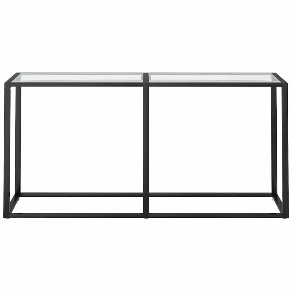 Console Table with Tempered Glass Top