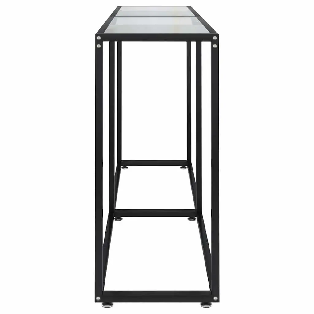 Console Table with Tempered Glass Top