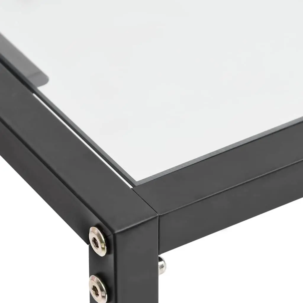 Console Table with Tempered Glass Top