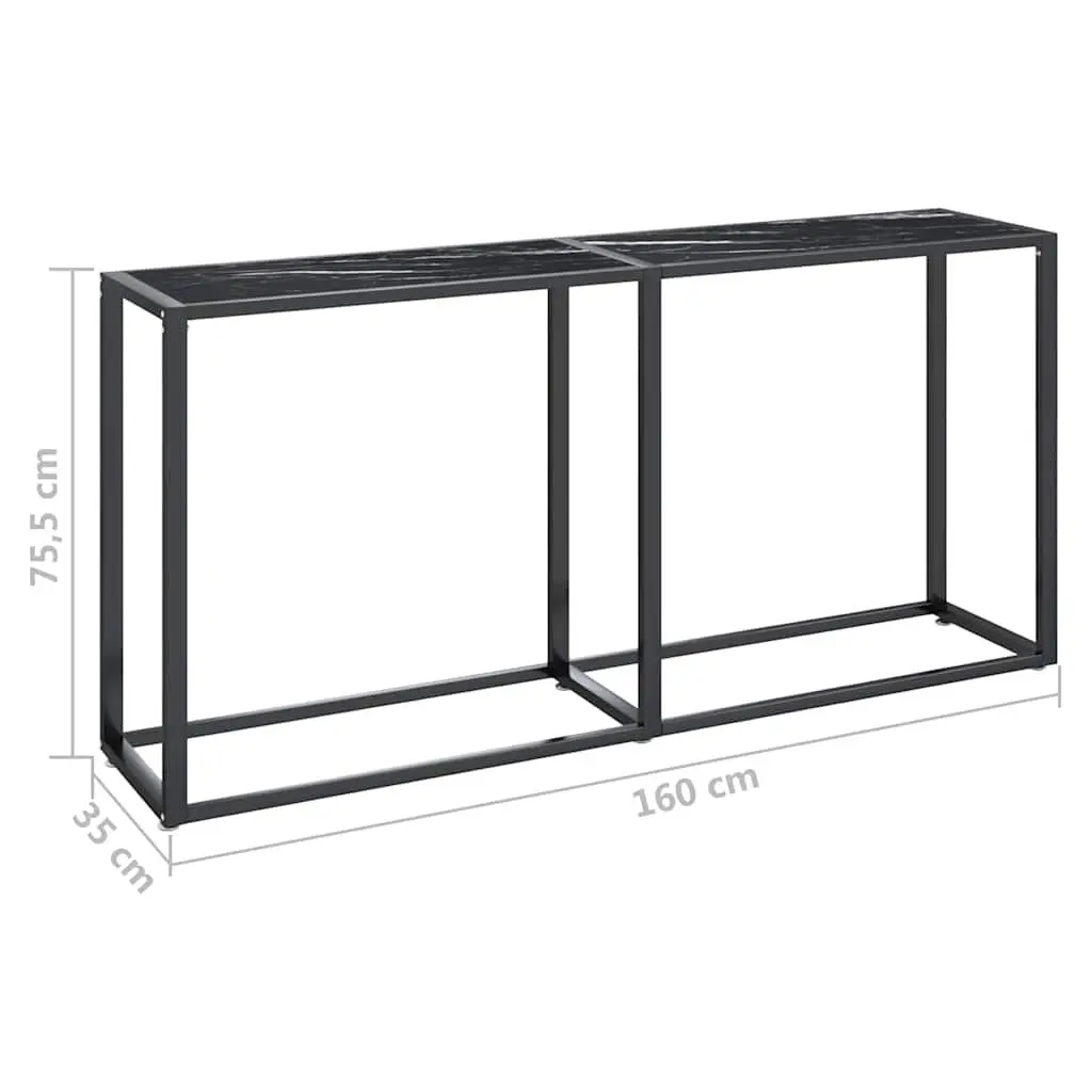 Console Table with Black Marble Top