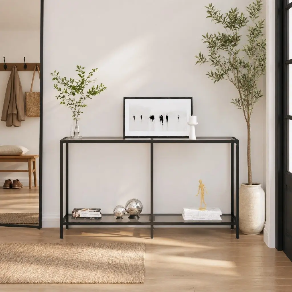 Tempered Glass Console Table for Living Spaces
