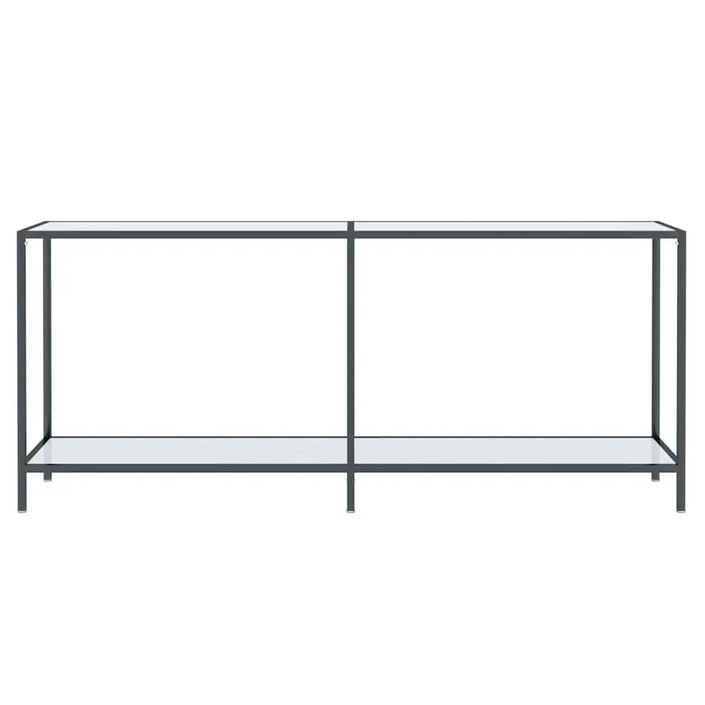 White Tempered Glass Console Table