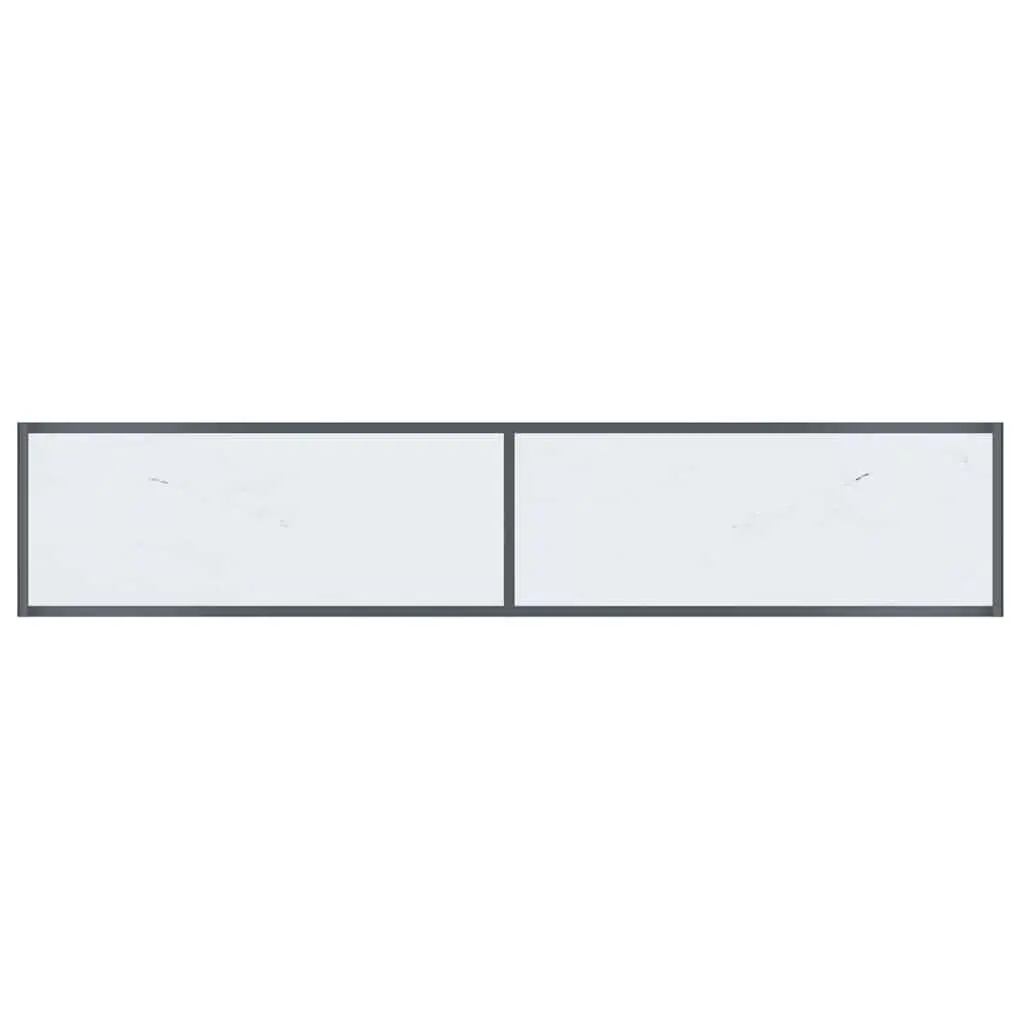 White Tempered Glass Console Table