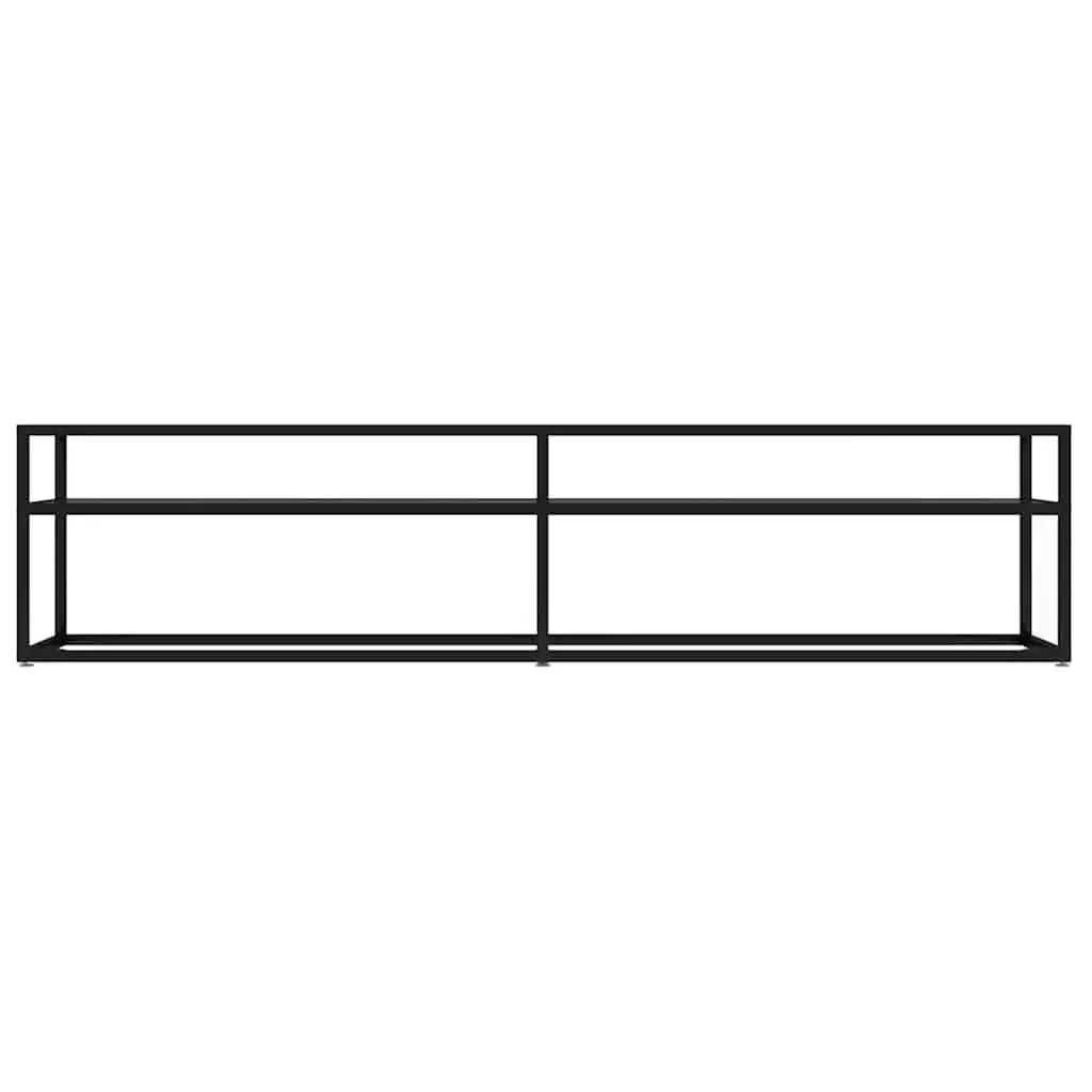 Black Glass TV Cabinet for Living Rooms