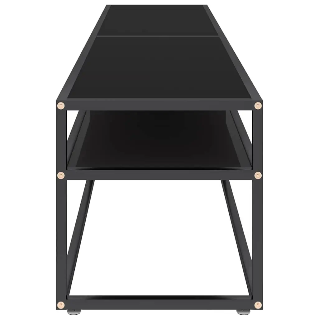 Black Glass TV Cabinet for Living Rooms
