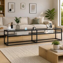 Modern Transparent Glass TV Cabinet for Your Living Space