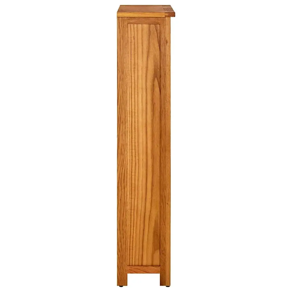 4-Tier Bookcase Rustic Brown 70x22x110 cm Solid Oak Wood Standing Shelf Storage Display Unit