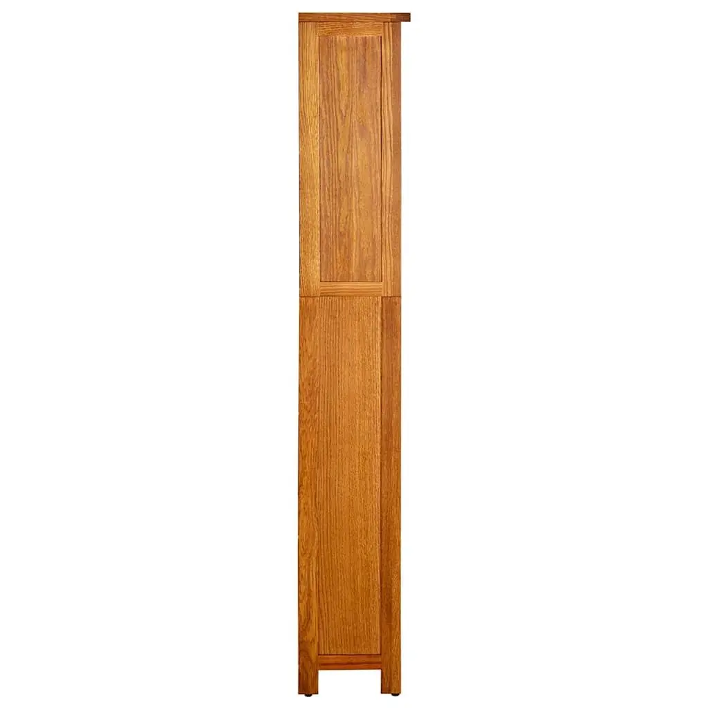 Solid Oak Wood 5-Tier Bookcase Storage Shelving Unit 70x22x140cm