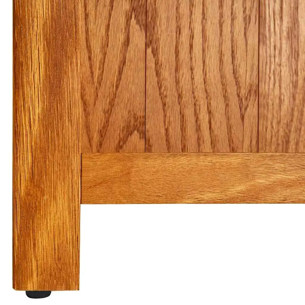 4-Tier Solid Oak Bookcase 45x22x110 cm Brown Shelf