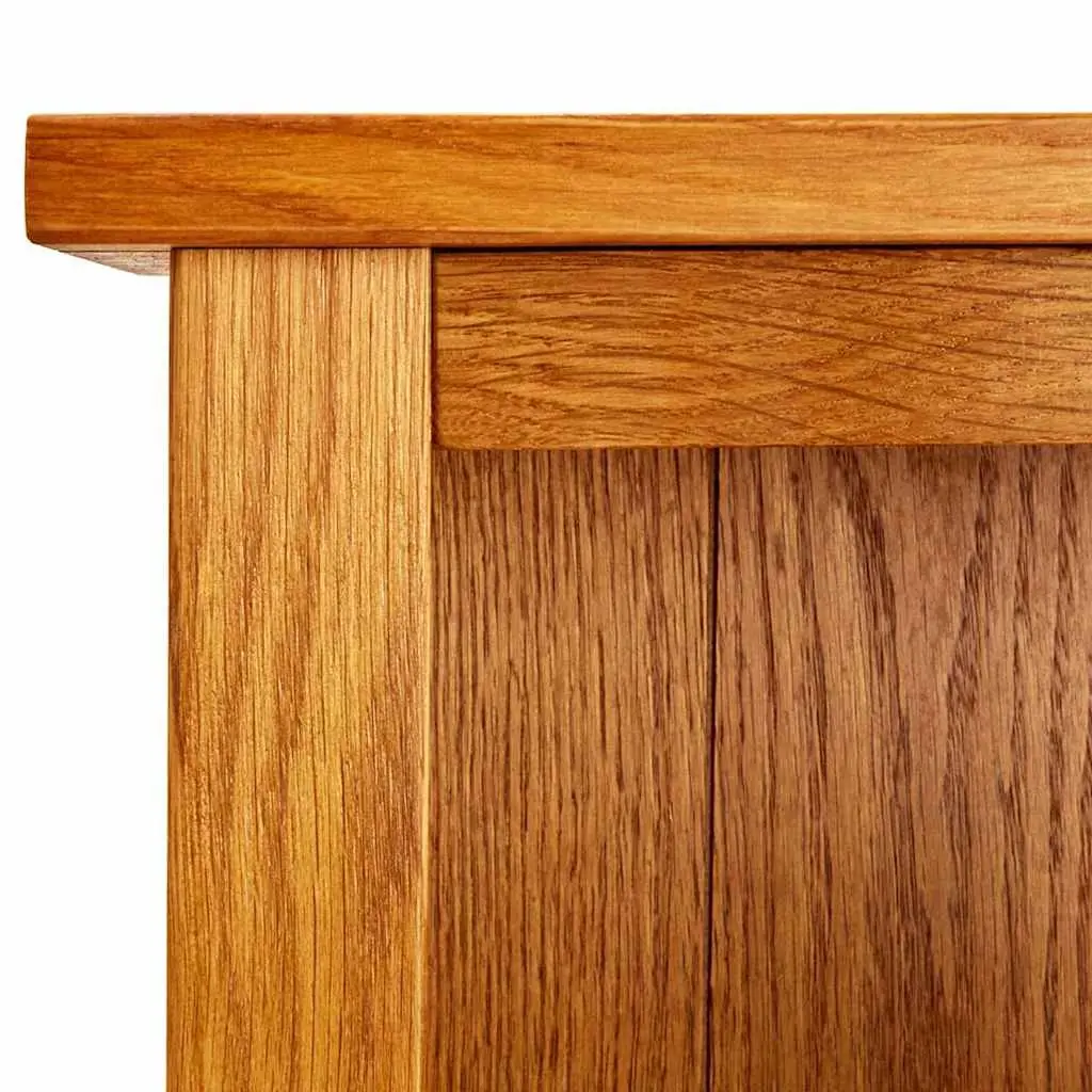 4-Tier Solid Oak Bookcase 45x22x110 cm Brown Shelf