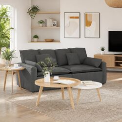 Two-Section Grey Modular Sectional Sofa for Cozy Living Spaces