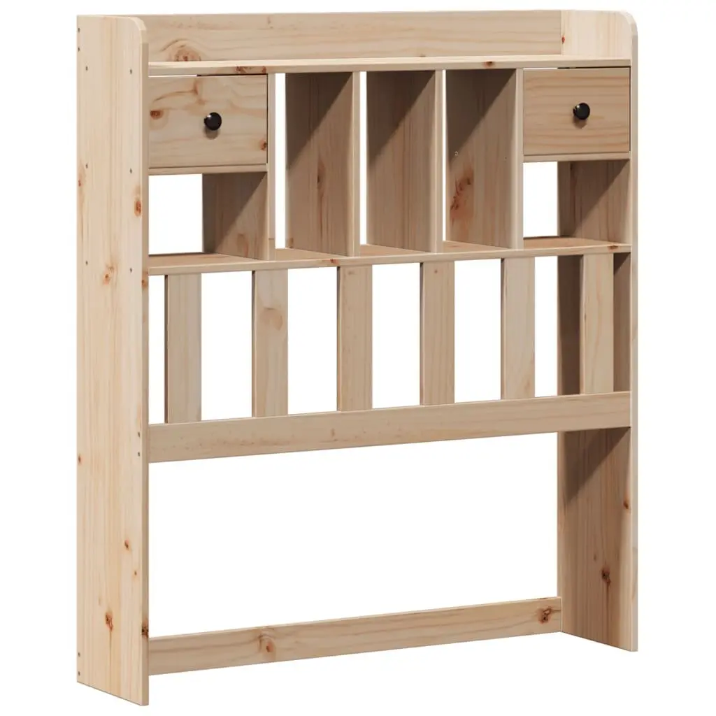 Bookcase Bed Frame 90x190cm Solid Pine Wood