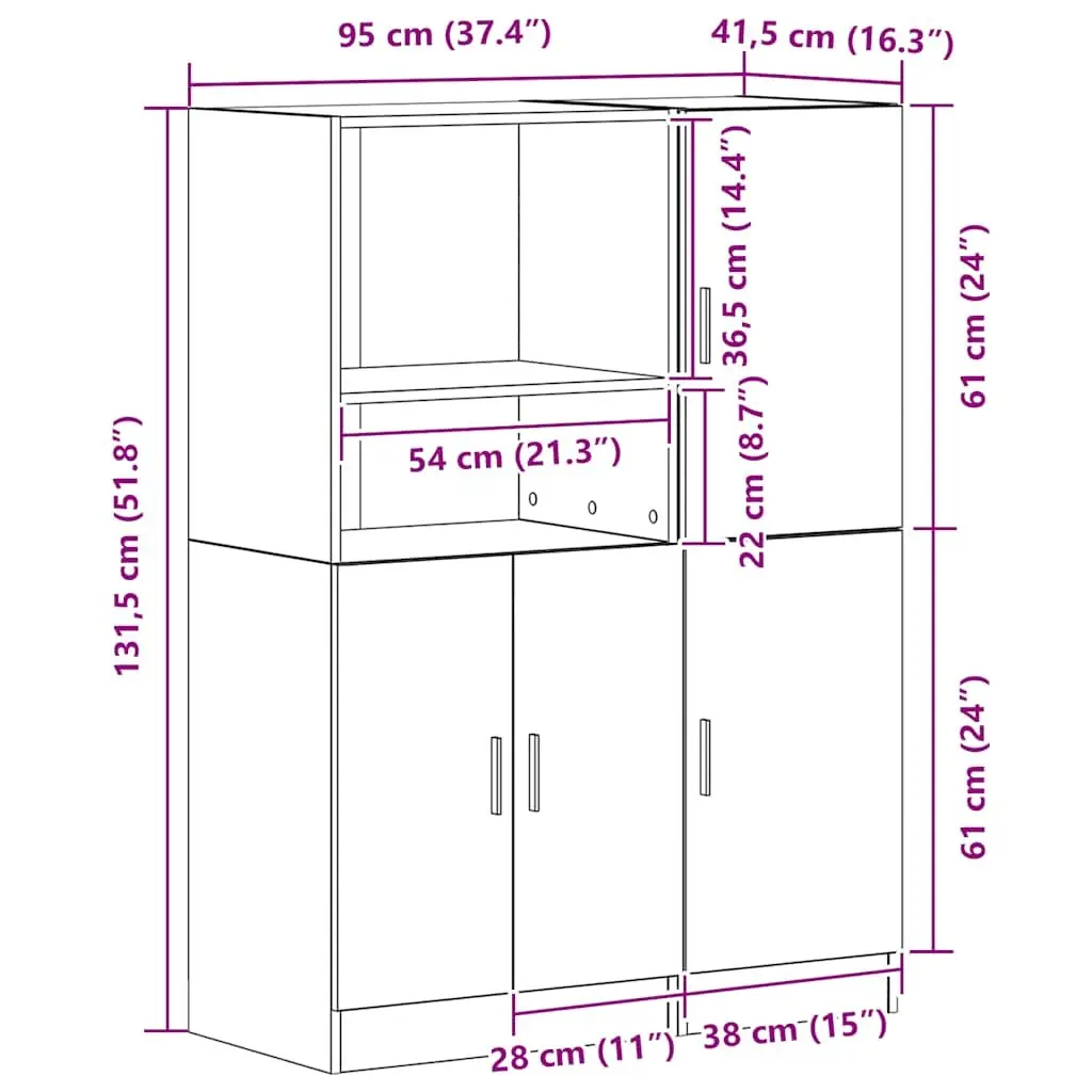 2 Piece White Kitchen Cabinet Set for Organized Living