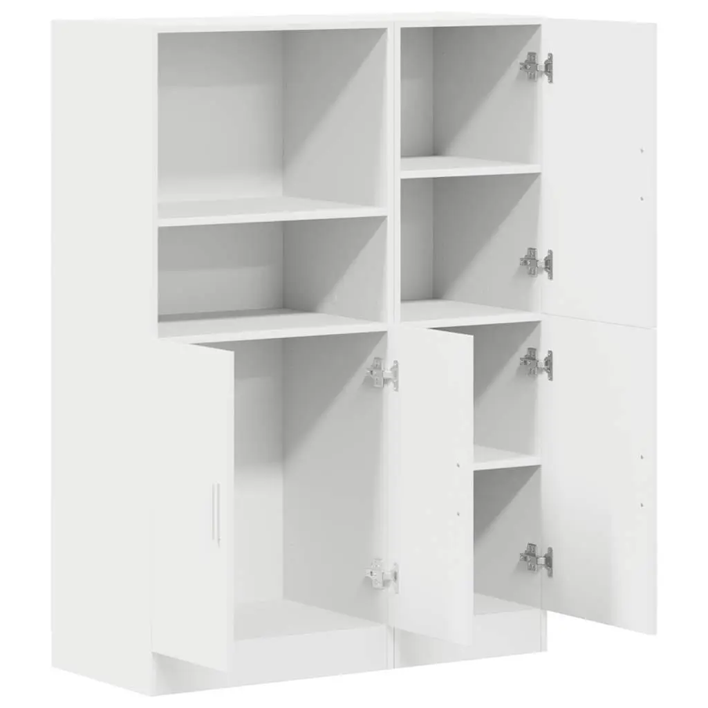 2 Piece White Kitchen Cabinet Set for Organized Living