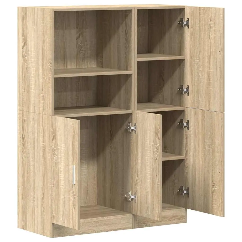 2-Piece Wall Mounted Kitchen Cabinet Set with Shelves