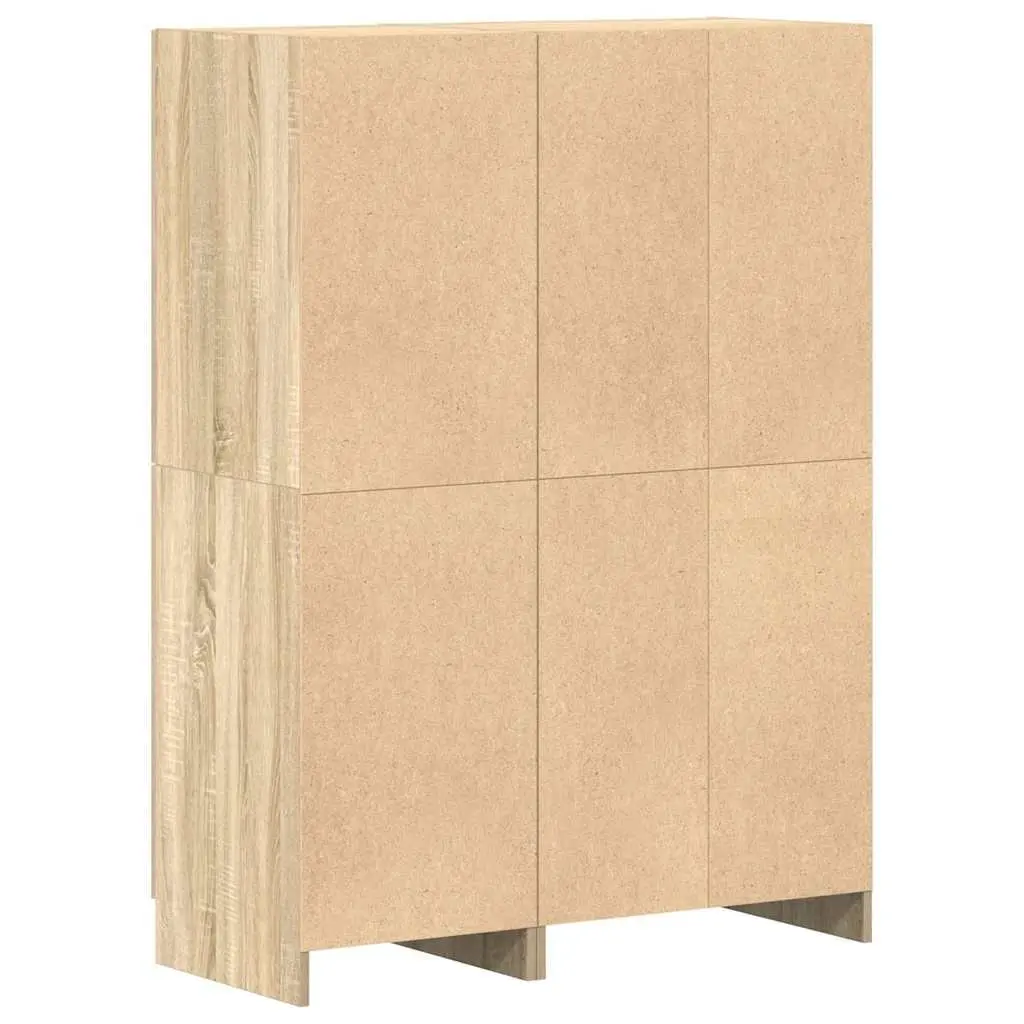 2-Piece Wall Mounted Kitchen Cabinet Set with Shelves