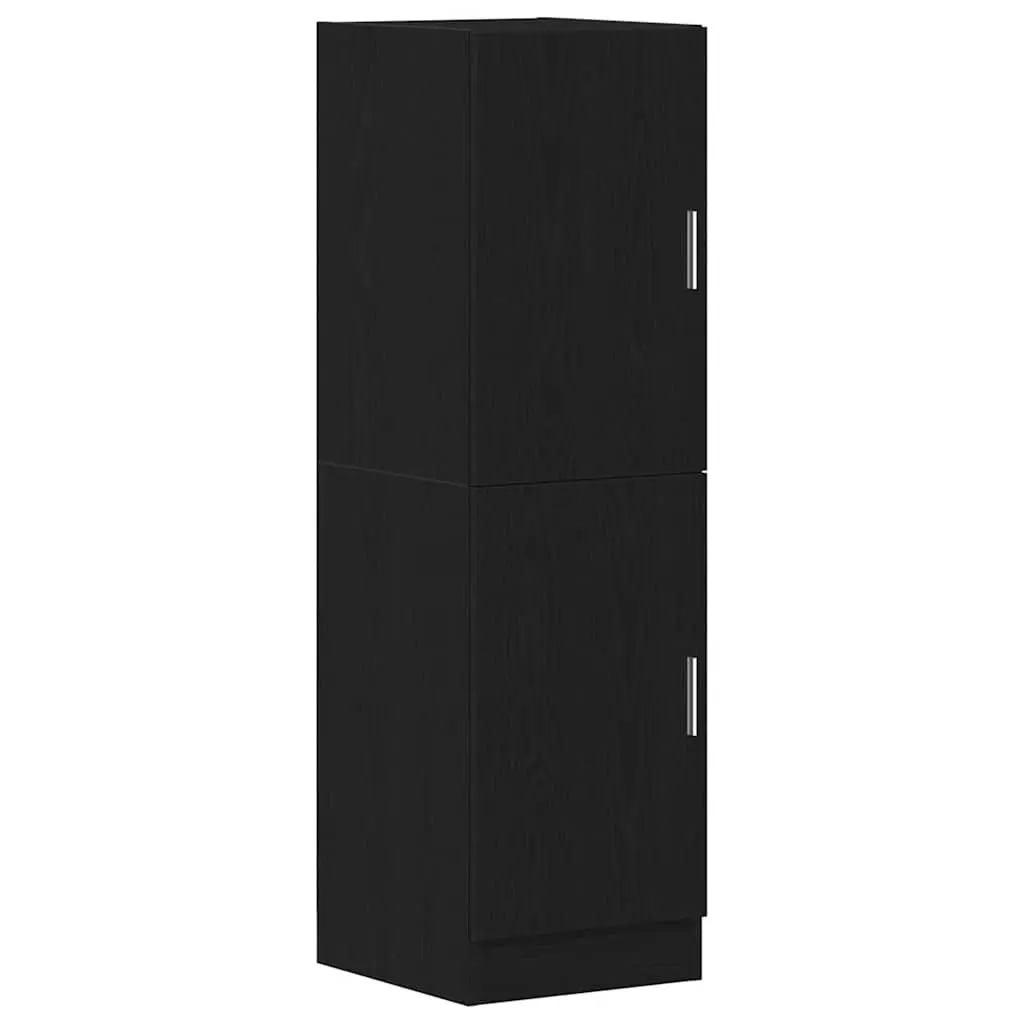 3 Piece Engineered Wood Kitchen Cabinet Set Black Wall Mount Storage Shelving