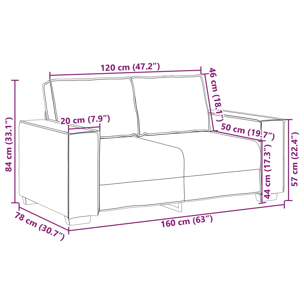 3-Piece Sofa Set Grey Linen-Blend Modern Living Room Furniture 220cm Wide Lounge