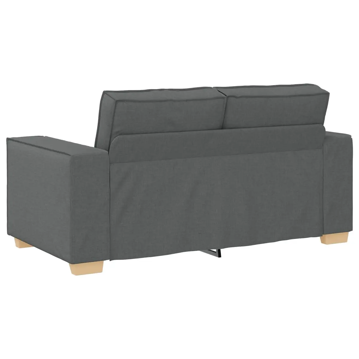 3-Piece Sofa Set Grey Linen-Blend Modern Living Room Furniture 220cm Wide Lounge
