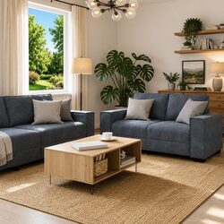 Grey Velvet 3 Piece Sofa Set for Cozy Living Spaces