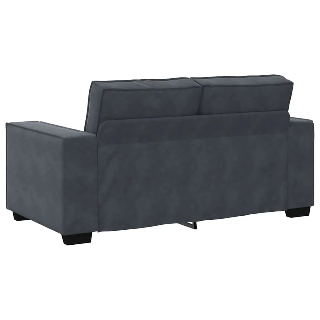 3 Piece Sofa Set Grey Velvet Polyester Living Room Furniture