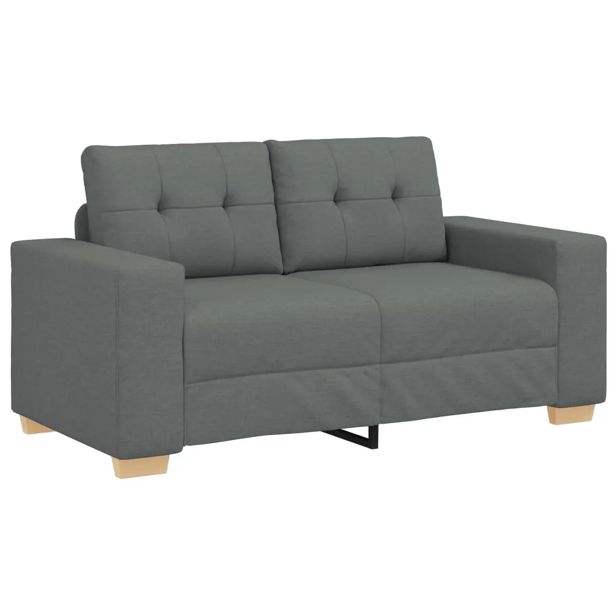 Modular Sofa Set Grey Linen-blend Fabric 3-Piece Living Room Couch