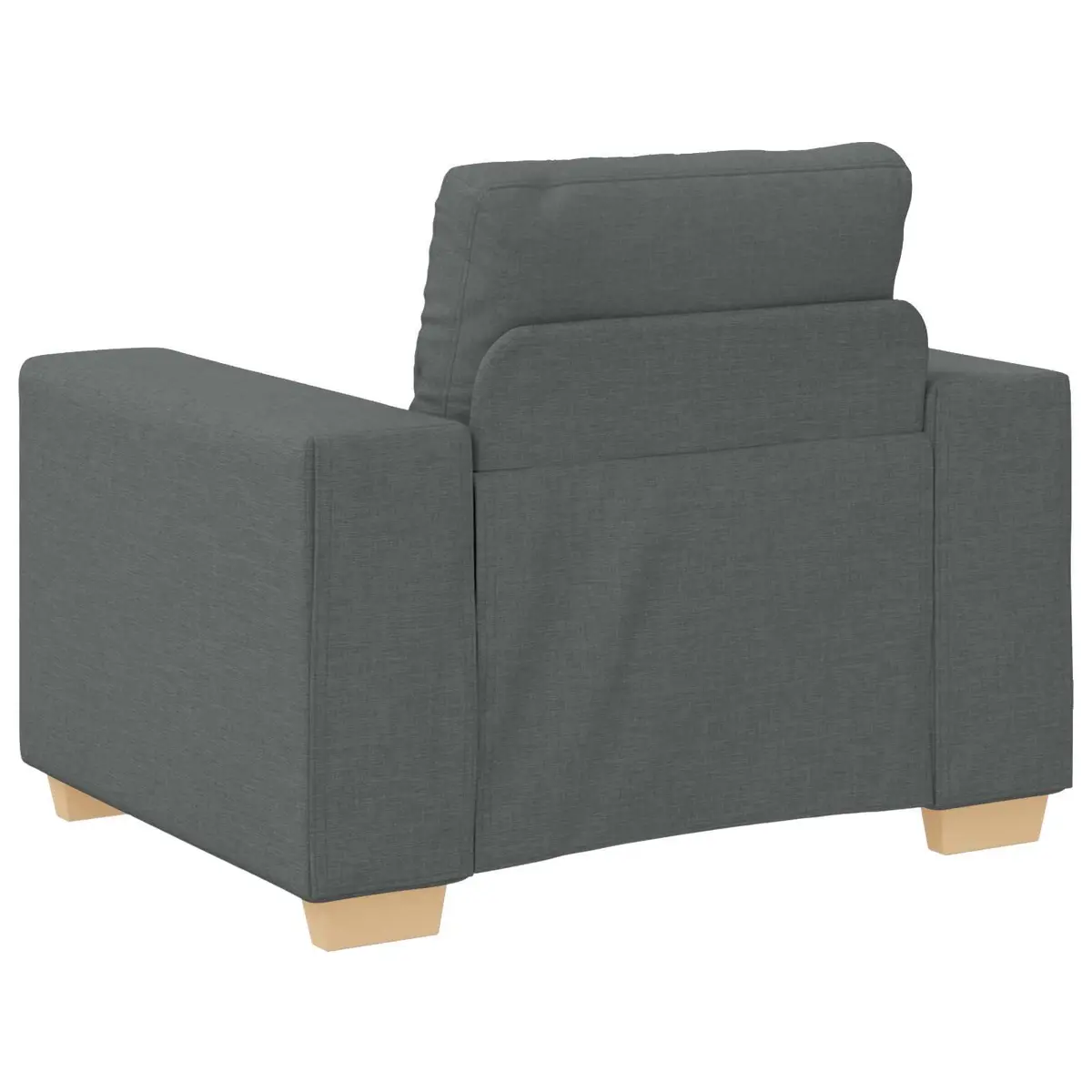Modular Sofa Set Grey Linen-blend Fabric 3-Piece Living Room Couch