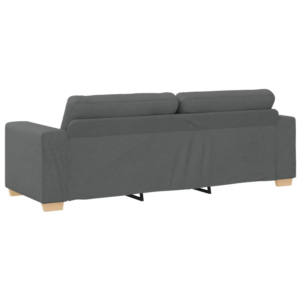 Modular Sofa Set Grey Linen-blend Fabric 3-Piece Living Room Couch